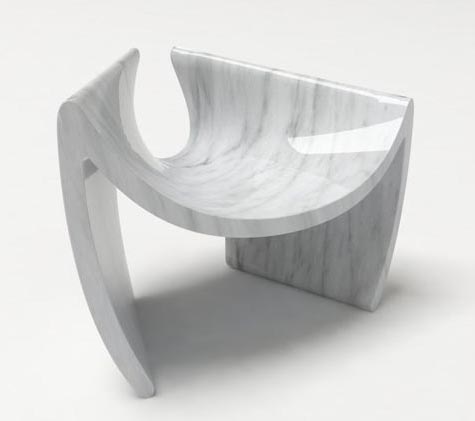 Chair-made-of-Carrara-Marble